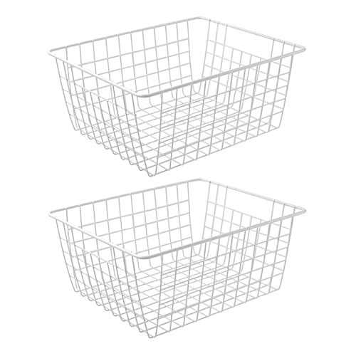 White Wire Storage Baskets Set of 4 K59280
