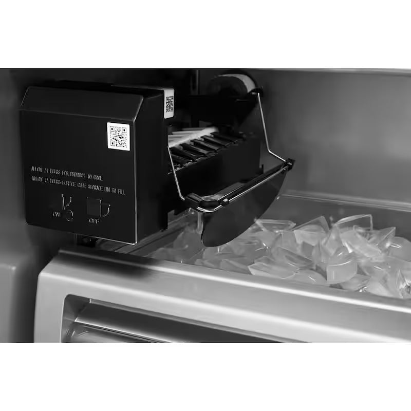 Black Stainless Steel Side-by-Side Refrigerator D514