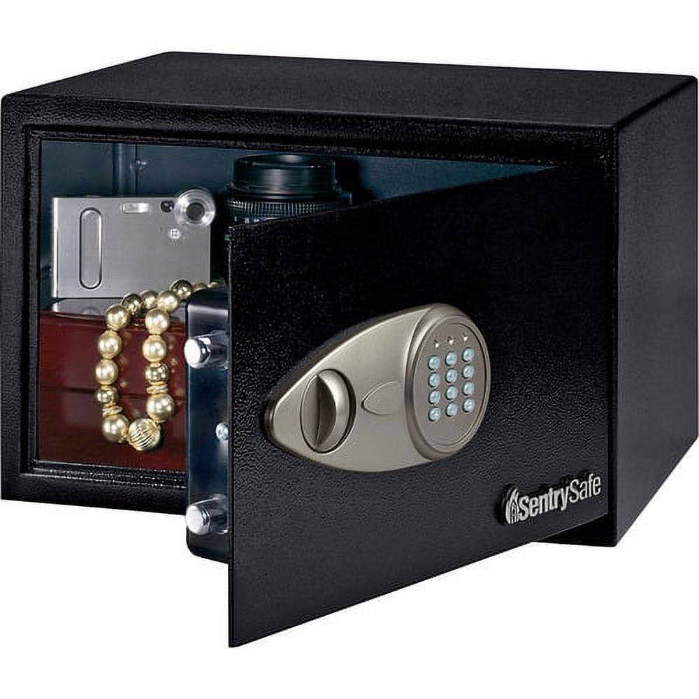 Small Security Safe with Electronic Lock, Black Steel Z945317