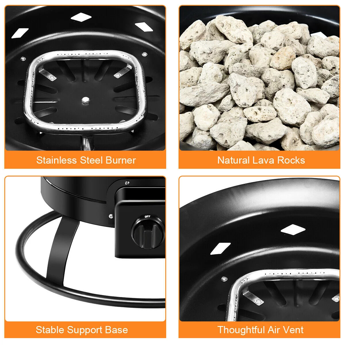 Portable Propane Fire Pit O57331