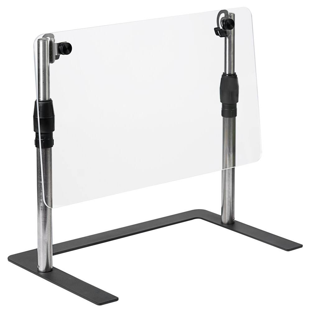 60x22 Adjustable Acrylic Breath Guard with Portable Base H41221